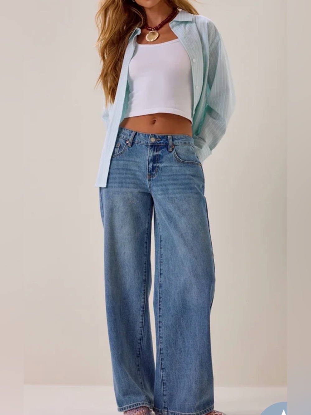 ALTAR’D STATE - Low Rise Baggy Wide Leg Jeans - 31